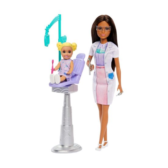 Picture of Mattel Barbie: You Can Be Anything - Dentist Doll with Brown Hair (JCR75)