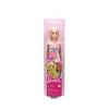 Picture of Mattel Barbie Purple Dress with Flowers - Blonde Doll with Colorfull Dress (GVJ96)