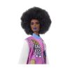 Picture of Mattel Barbie Doll - Fashionistas #156 - Curly Brunette Hair Black Skin Doll with Letterman Jacket (GRB48)