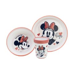 Picture of Stor: Minnie Mouse Heart Full - Baby Non Slip 3 Pcs Bicolor Premium Set In Gift Box  (10795)