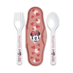 Picture of Stor: Minnie Mouse Heart Full - Toddler 2 Pcs PP Traveling Spoons (10766)