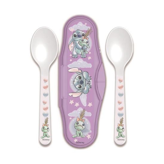 Picture of Stor: Stitch Cuddle Me - Toddler 2 Pcs PP Traveling Spoons (10966)