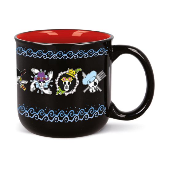 Picture of Stor: One Piece Skulls Anime - Young Adult Breakfast Mug In Gift Box (415ml) (537)