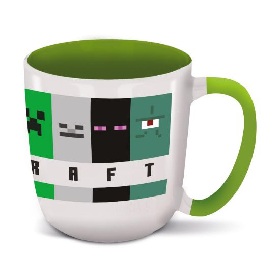 Picture of Stor:  Minecraft Squared Pattern - Young Adult Ceramic Elite Mug In Gift Box (385ml) (75618)