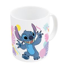 Picture of Stor: Stitch Hawaian Flower - Ceramic Mug In Gift Box (325ml) (88140)