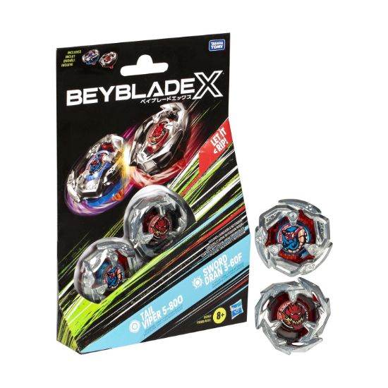 Picture of Hasbro BeyBlade X:  Dual Pack -  Tail Viper Sword Dran (G0197)