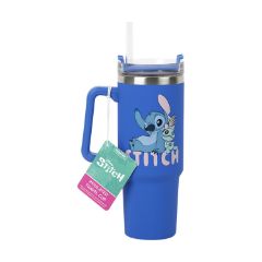 Picture of Paladone: Stitch - Blue 900ml Multiway Travel Cup and Straw (PP14794LS)