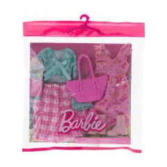 Picture of Μattel Barbie: Fashions 2-Pack Clothing Set - Floral Jacket, Butterfly Pant, Pink Floral Dress & Accessories (HRH43)