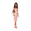 Picture of Mattel Barbie: Fashionistas #233 - Brown Hair with Orange Floral Dress Dark Skin Doll (HYT91)