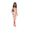 Picture of Mattel Barbie: Fashionistas #233 - Brown Hair with Orange Floral Dress Dark Skin Doll (HYT91)