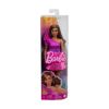 Picture of Mattel Barbie Doll: Fashionistas #225 - Curly Brown Hair with Pink Dress Curvy Dark Skin Doll (HRH22)