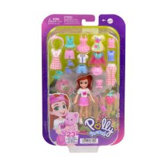 Picture of Mattel Polly Pocket: Medium Pack - Strawberry Fashion Doll with Pet (JCB22)