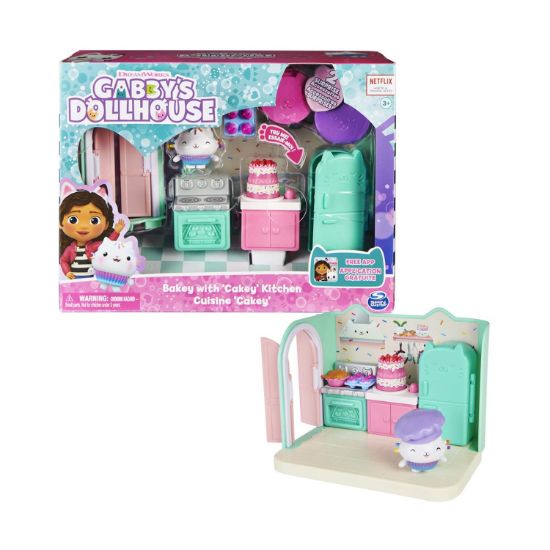 Picture of Spin Master Gabby's Dollhouse: Bakey with 'Cakey' Kitchen Cuisine 'Cakey' Deluxe Room Set (6062035)