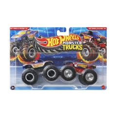 Picture of Mattel Hot Wheels Monster Trucks: Demolition Doubles - Hot Wheels Racing #1 VS Hot Wheels Racing #4 (JCC83)