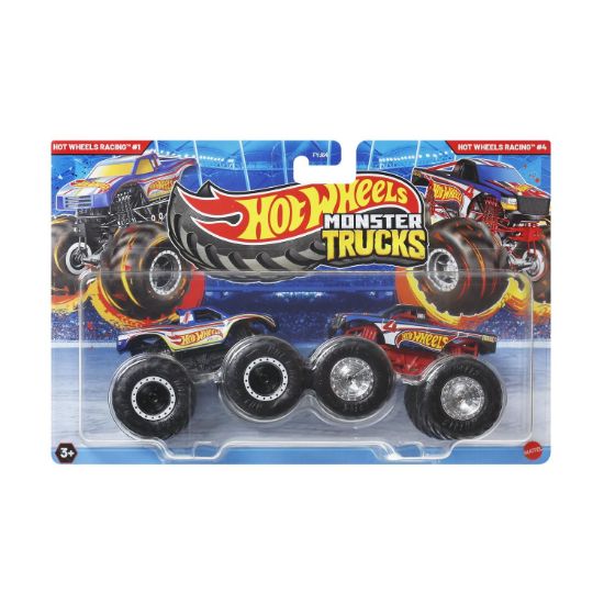Picture of Mattel Hot Wheels Monster Trucks: Demolition Doubles - Hot Wheels Racing #1 VS Hot Wheels Racing #4 (JCC83)