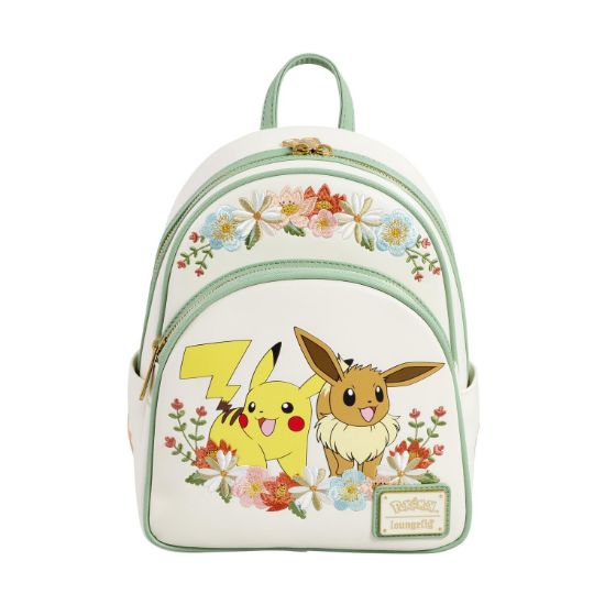 Picture of Loungefly Pokemon: Pikachu & Eevee Floral Mini Backpack (PMBK0284)