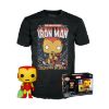 Picture of Funko Pop! & Tee (Adult): Marvel - Holiday Iron Man (Glows in the Dark) Vinyl Figure & T-Shirt (M)