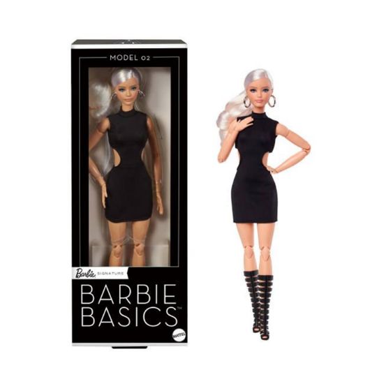 Picture of Mattel Barbie Basics: Model 02 - Little Black Dress with Blonde Hair Doll (JBH71)