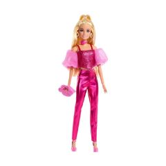 Picture of Mattel Barbie: Deluxe Style - Metallic Pink Set with Blonde Hair Doll (JFP40)