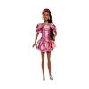 Picture of Mattel Barbie: Deluxe Style - Metallic Pink Dress Brown Hair with Dark Skin Doll (JFP41)