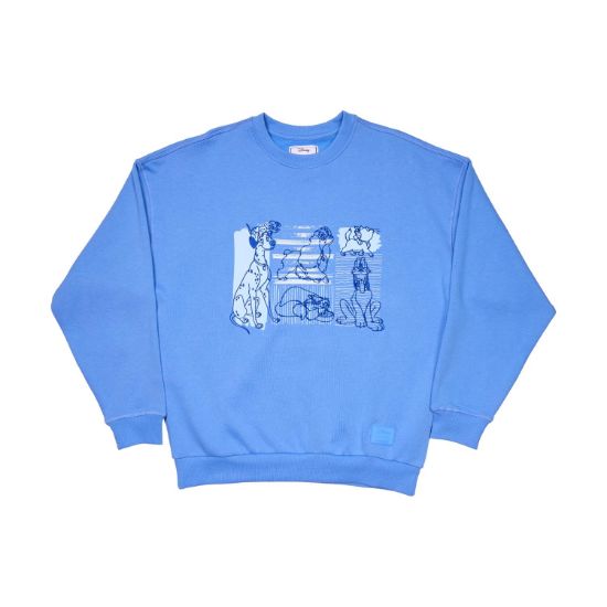 Picture of Loungefly Disney: Dogs & Cats Oversized Crewneck Sweatshirt (M)(WDSWC0001M)
