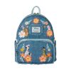 Picture of Loungefly Disney: Dogs & Cats Faux Denim Fringe Mini Backpack(WDBK4022)
