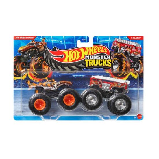 Picture of Mattel Hot Wheels Monster Trucks: Demolition Doubles - HW Tiger Shark VS 5 Alarm (JCC76)