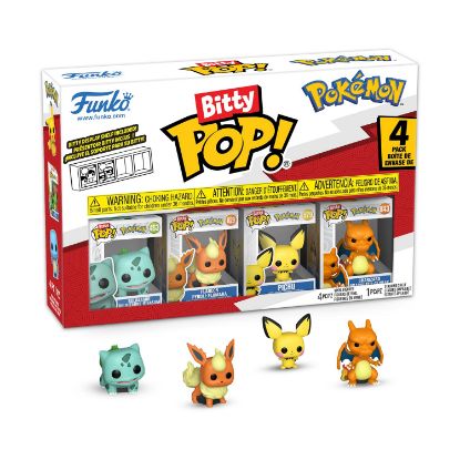 Picture of Funko Bitty Pop! 4-Pack: Pokemon - Bulbasaur, Flareon, Pichu, Charizard Vinyl Figures