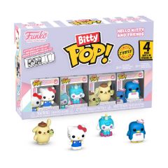 Picture of Funko Bitty Pop! 4-Pack: Hello Kitty and Friends - Hello Kitty (Classic), Cinnamoroll, Pompompurin, Tuxedosam Vinyl Figures