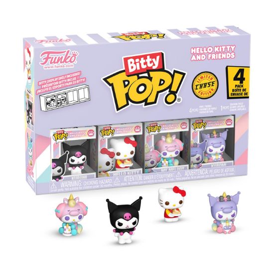 Picture of Funko Bitty Pop! 4-Pack: Hello Kitty and Friends - Kuromi, Hello Kitty, My Melody Vinyl Figures