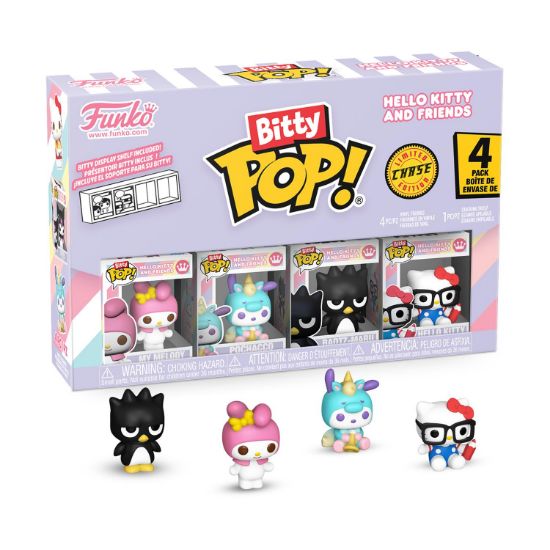 Picture of Funko Bitty Pop! 4-Pack: Hello Kitty and Friends - My Melody, Pochacco, Badtz-Maru, Hello Kitty Vinyl Figures