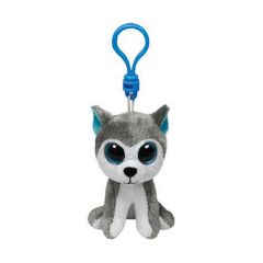 Picture of TY Beanie Boos Slush Plush Clip Dog White and Gray 8.5cm