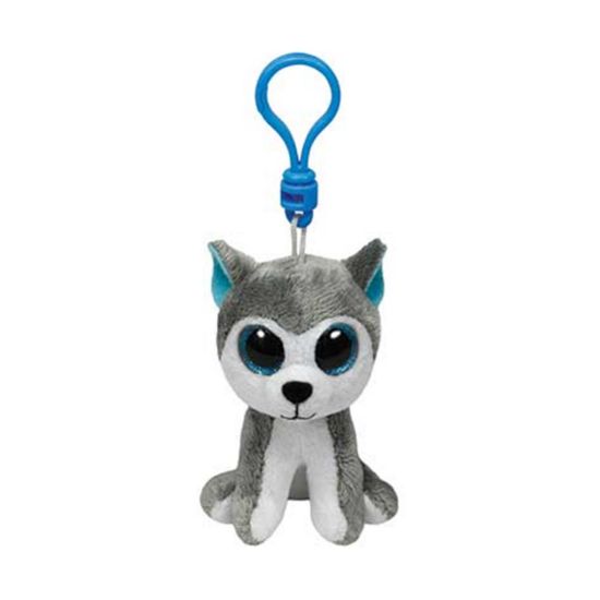 Picture of TY Beanie Boos Slush Plush Clip Dog White and Gray 8.5cm