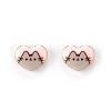 Picture of Carat Shop Pusheen - the Cat Pink Enamel and Gold Heart Stud Earrings (PTCE0104)