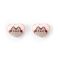 Picture of Carat Shop Pusheen - the Cat Pink Enamel and Gold Heart Stud Earrings (PTCE0104)