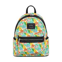 Picture of Loungefly Pokemon: Pikachu And Starters Aop Mini Backpack (PMBK0331)