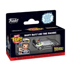 Picture of Funko Bitty Pop! Rides: Back To The Future - Marty McFly and Time Machine Vinyl Figures