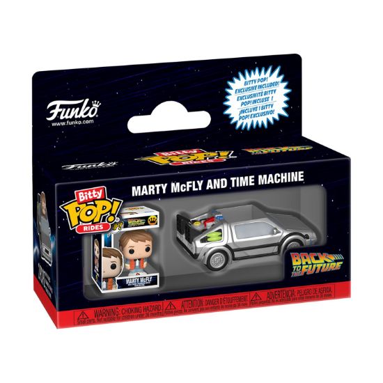 Picture of Funko Bitty Pop! Rides: Back To The Future - Marty McFly and Time Machine Vinyl Figures