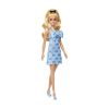Picture of Mattel Barbie: Barbie Fashionistas Wavy Blonde Ponytail Wearing Blue Bow (HYT93)