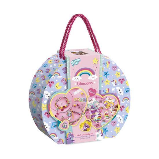 Picture of Totum: Unicorn - 2 In 1 Creativity Set Diamond Painting & Garland Rainbow Jewels (TT071506)