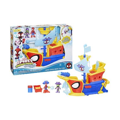 Picture of Hasbro Disney Jr. Marvel: Spidey And His Amazing Friends Waterwebs - Webs Ahoy Bubble Pirate Ship Playset (G0666) *