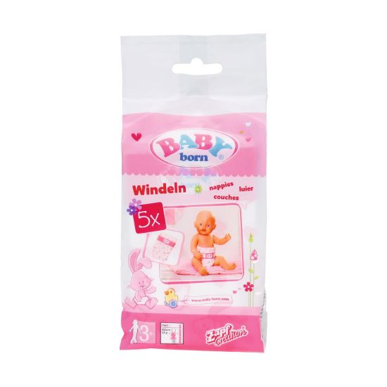 Picture of Zapf Creation: Baby Born - Nappies (5 pack) (826508-116718)