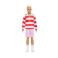 Picture of Mattel Barbie: Ken - Red White Stripes T-Shirt  & Pink Shorts with Blonde Hair Doll Fashionistas (HYV01)