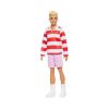 Picture of Mattel Barbie: Ken - Red White Stripes T-Shirt  & Pink Shorts with Blonde Hair Doll Fashionistas (HYV01)