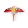 Picture of Carat Shop Harry Potter - Rose Gold Plated Fawkes Pinbadge (HPPB0113)