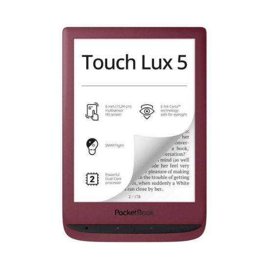 Picture of PocketBook Touch Lux 5 - Ruby Red (PB628-R-WW)