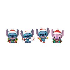 Picture of Funko Pocket Pop! 4-Pack: Stitch Holiday Vinyl Figures Keychain