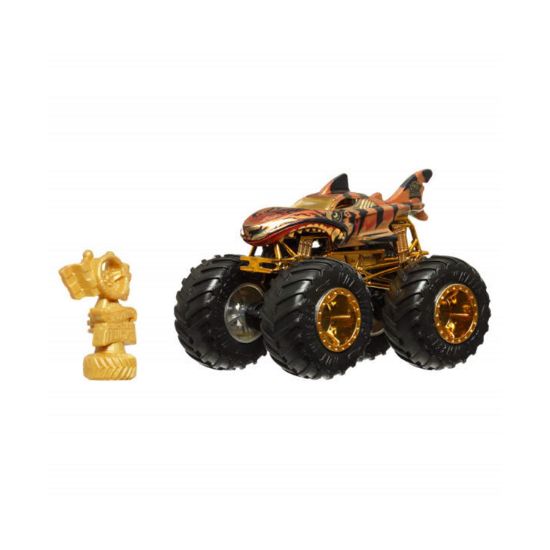 Picture of Mattel Hot Wheels Monster Trucks: 50 Bigfoot Trophy Champions - HW Tiger Shark Vehicle (JDW02)