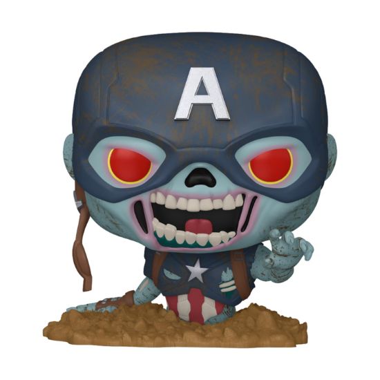 Picture of Funko Pop! Marvel: Marvel Zombies - Zombie Captain America #1554 Bobble-Head Vinyl Figure