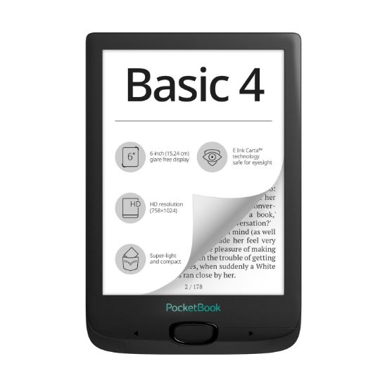 Picture of PocketBook Basic 4 - Black (PB606-E-WW)